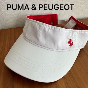 PUMA PEUGEOT プーマ プジョー サンバイザー ユニセックス フリーサイズ サンバイザー GOLF 白 ホワイト系
