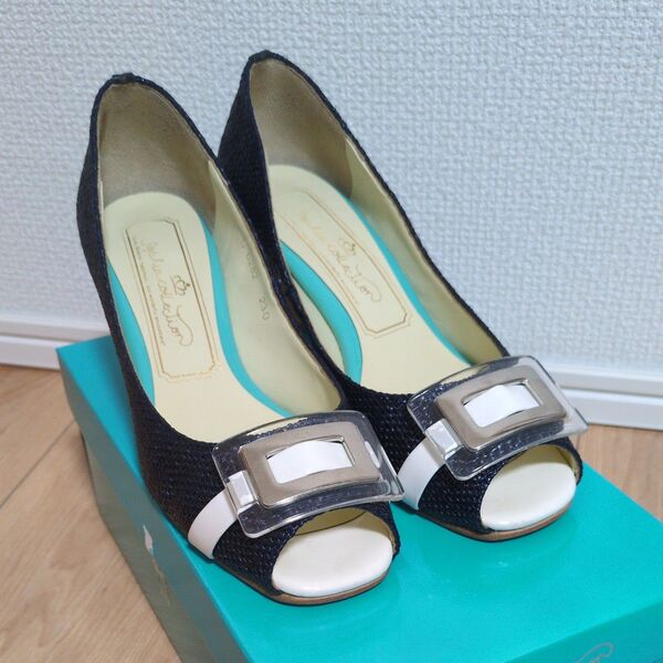 パンプス オープントゥ ネイビー 23.0 sophiacollection