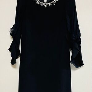 ワンピース 黒 M レース ビジュー