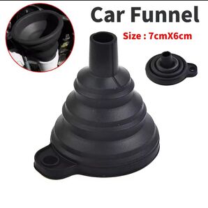 シリコン素材 折りたたみ漏斗 ファンネル ガソリン、オイル、ウォッシャー液 アウトドア キャンプ サバイバル