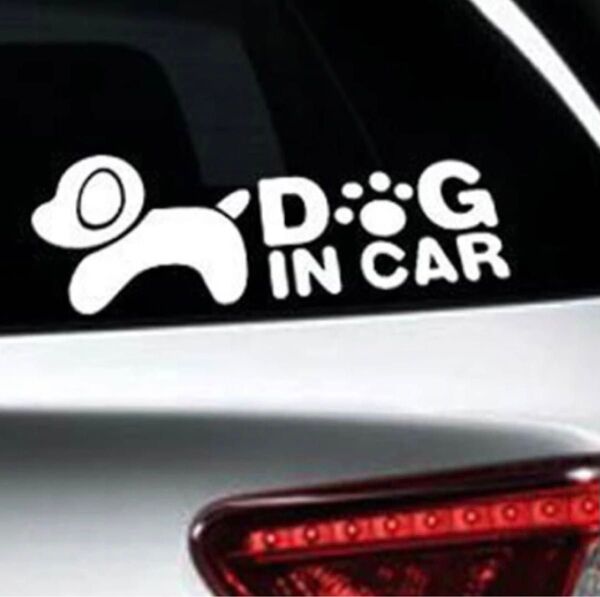 犬 ステッカー 車 ドレスアップ かわいい おしゃれ シルバー ドック シール