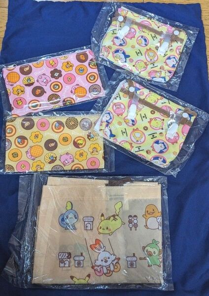 ポケモン おさんぽポーチ2個 ポーチ2個 エコバッグ1個 まとめて ミスド