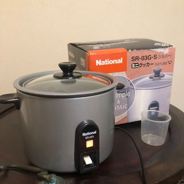 ナショナル National ミニクッカー ミニライスクッカー 炊飯器 SR-03G 松下電器 シルバー