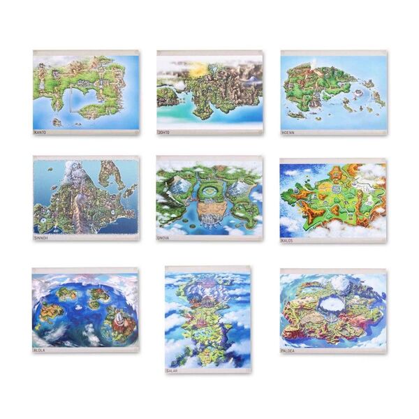 海外ポケモンセンター限定 各地方 ポスター