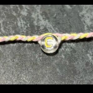 イニシャルC ミサンガ カラフル、ハンドメイド