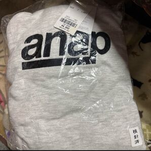 anap ロゴスウェット グレー F 未使用