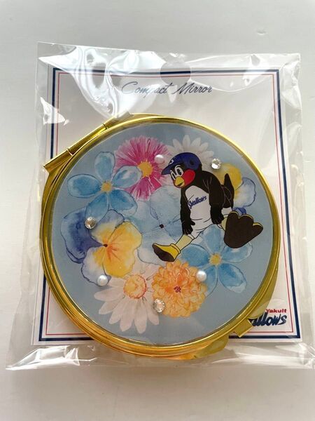 つば九郎 コンパクトミラー ヤクルトスワローズ 鏡 かがみ 折りたたみ グッズ つばくろう