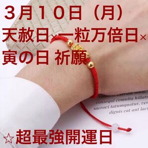 開運・金運ブレスレット 3月10日(月)天赦日×一粒万倍日×寅の日 祈願①