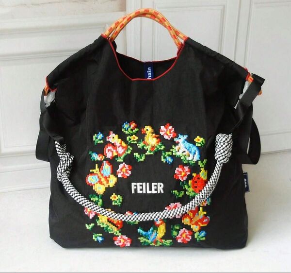 FEILERエコバッグブラック M