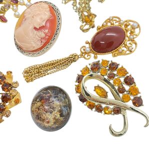 ヴィンテージブローチ 9個セット まとめ売り アンティーク調 レトロ