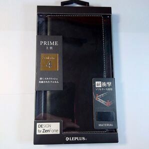 ZenFone 4 薄型PUレザーフラップケース PRIME ブラック LP-ZEN4LPBK