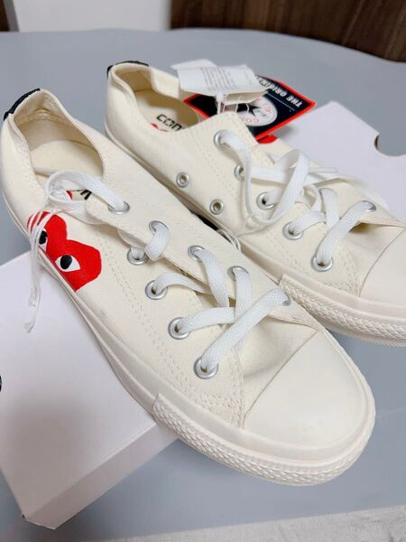 特別価格コムデギャルソCONVERSE ALL STAR OX ホワイト23cm