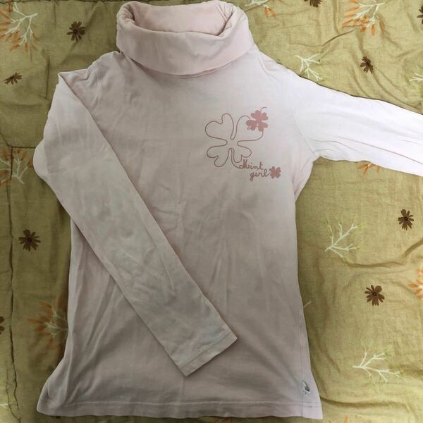 ピンク　ハイネック　 長袖Tシャツ　160センチ