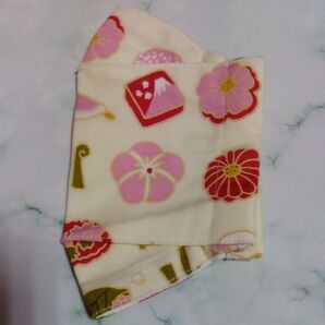 ハンドメイド インナーマスク 大臣風 舟形 ボックス 大人サイズ 和菓子 マスクカバー