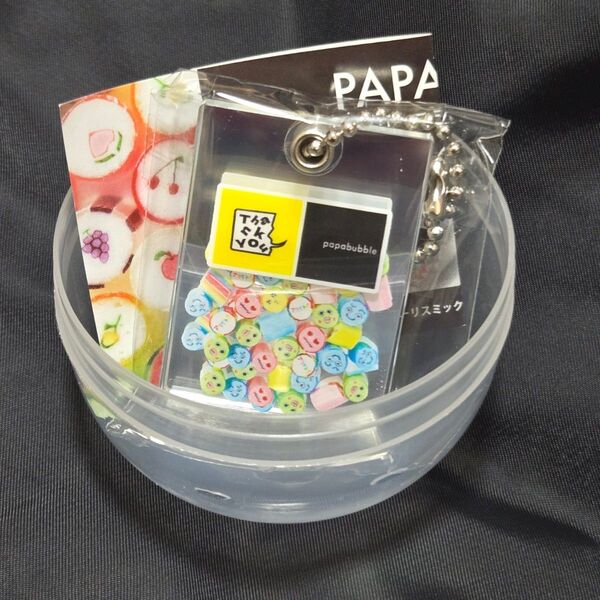 PAPABUBBLE パパブブレ アクリル スライド ミラー チャーム かおミックス ミニチュア