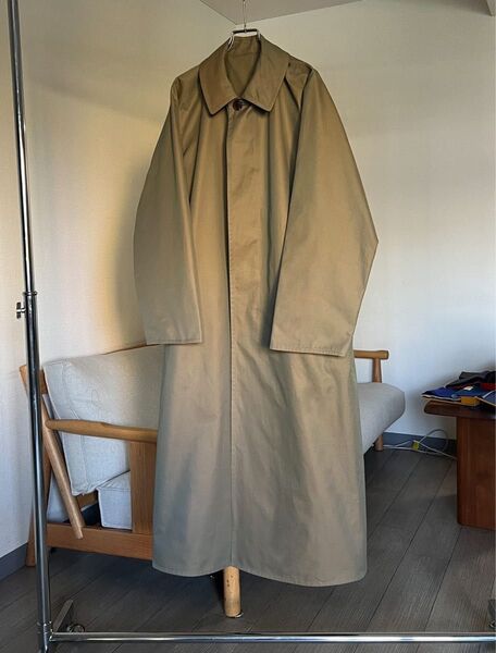 yoasa シングル バルカラーコート 玉虫オリーブ tamamushi olive gabadine