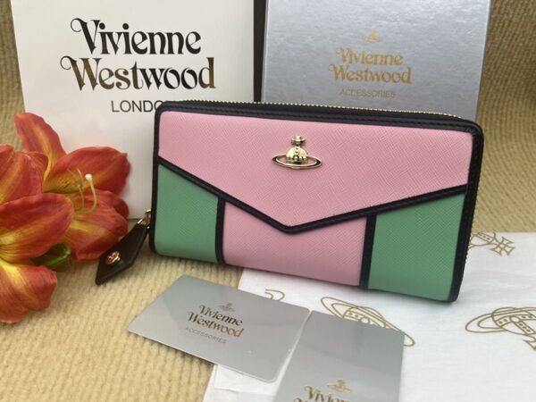 Vivienne Westwood 長財布 ヴィヴィアンウエストウッド 財布 ラウンドファスナ 財布 レディース X0V8