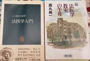 法医学2冊セット　入門＋法医学の午後　八十島:慶大医学部、西丸【管理番号TKDcp本0323】