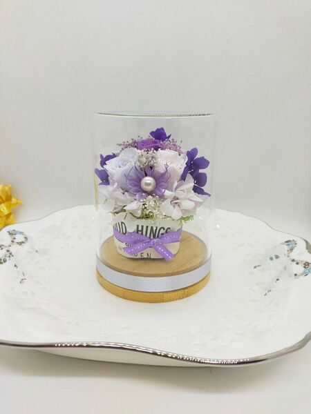 【母の日セール】プリザーブドフラワー 円筒形 (9×9×12) 供花 お供え 7.3.1