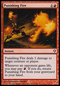 え赤 罰する火 1枚（4枚在庫s 英 良品 ZEN）/Punishing Fire（MTG /ゼンディカー/Zendikar/）