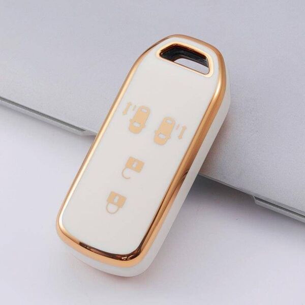 スマートキーケース ホンダ専用設計 TPU製 4ボタン N-BOX N-ONE N-WGN 傷防止 ホワイト