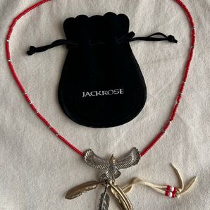 JACKROSE ネックレス イーグル フェザー レッド