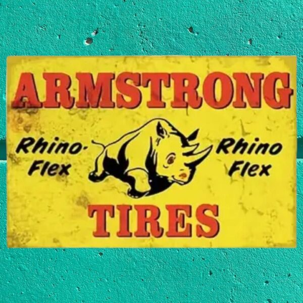 K-157 ブリキ看板 ARMSTRONG TIRES アメリカン雑貨 インテリア ビンテージ ウォールデコレーション