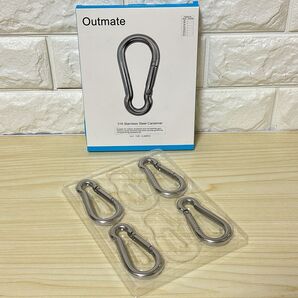 Outmate 316 ステンレススチール カラビナ M8-4個セット