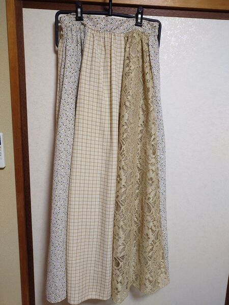 【試着のみ】しまむら・ロングスカート☆Mサイズ(64〜70cm)