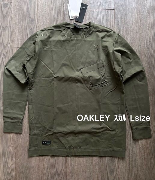 新品 OAKLEY オークリー スカル ゴルフ 長袖クルーネック UPF50 L
