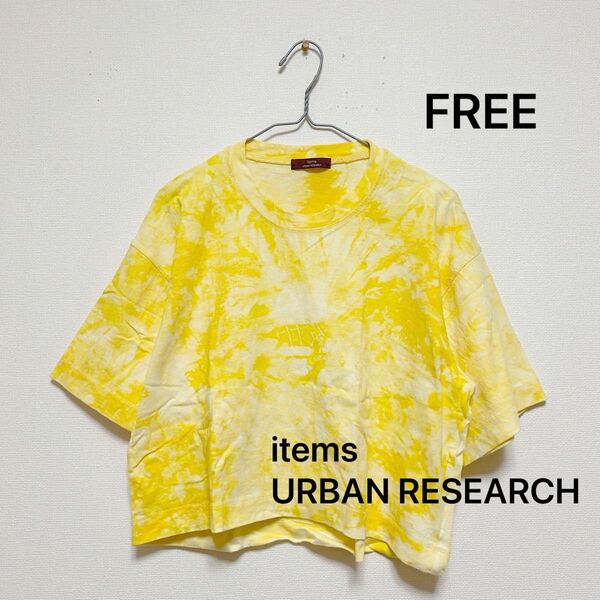 items URBAN RESEARCHアーバンリサーチアイテム タイダイ半袖TシャツイエローレディースFREEコットン100%