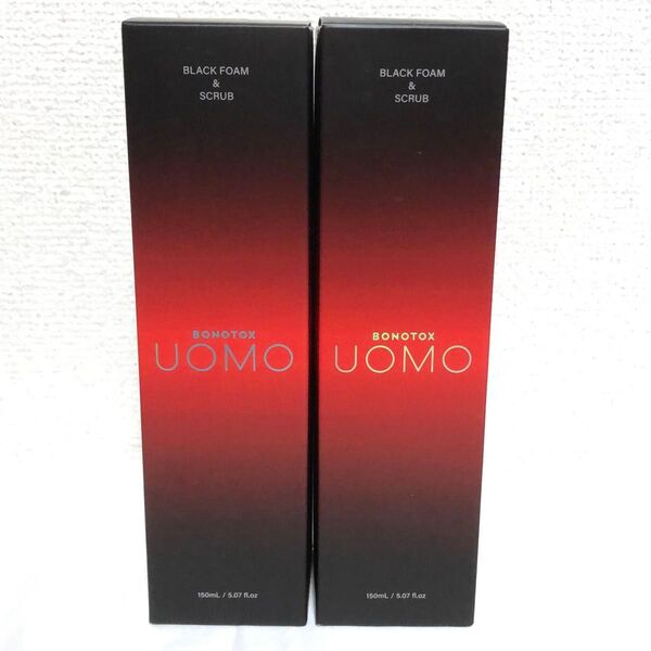 新品 BONOTOX UOMO ウオモ ブラックフォーム&スクラブ 洗顔料 2本