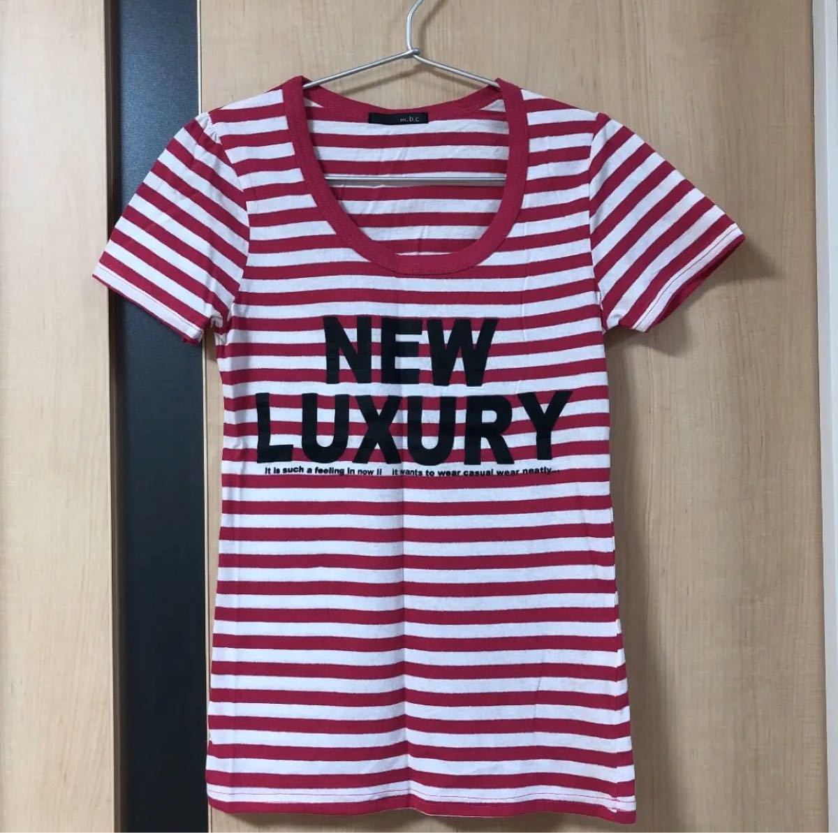 (9)【未使用品】ピンク ボーダーTシャツ★