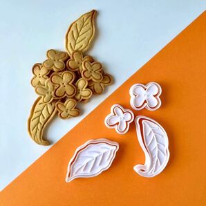 紫陽花 クッキー型セット、あじさい クッキー缶 型抜き お弁当 デコ弁 粘土 かわいい キャラ弁粘土作り お花 はな