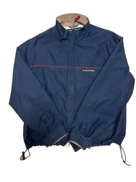 TOMMY HILFIGER(トミーヒルフィガー) ジャケット ナイロン JACKET ネイビー ドローコード 短丈 あ