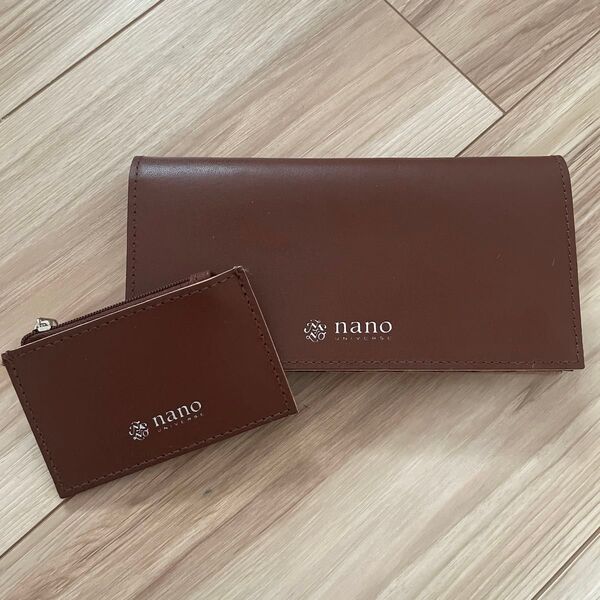 【未使用】ナノユニバース 財布 本革2点セット