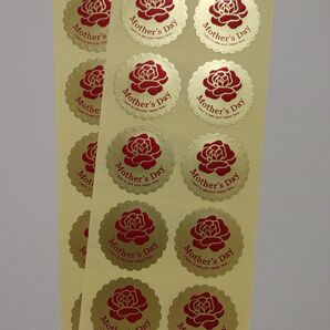 母の日シール レッドローズ 20片