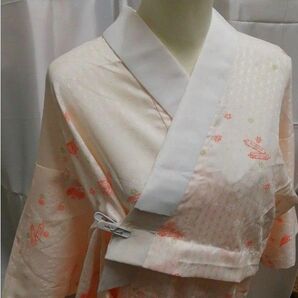 長襦袢 m 巻物 もみじ 花 リユース品