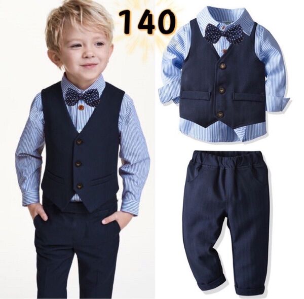 ☆新品☆フォーマル 男の子 セットアップ 入園式 結婚式 スーツ 140cm