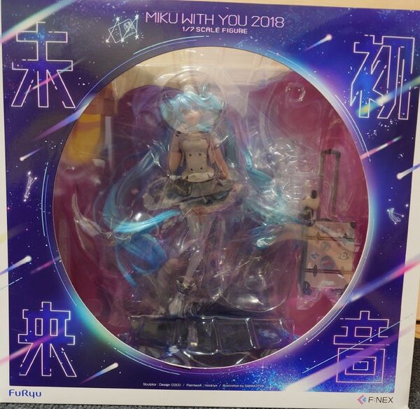中古開封品 初音ミク MIKU WITH YOU 2018 Ver. 1/7スケールフィギュア 背景付 F:NEX フリュー