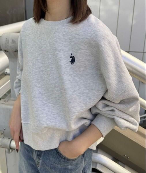 U.S. POLO ASSN. トレーナー スウェット 袖ボリュームショート裏起毛スウェット GeeRA別注