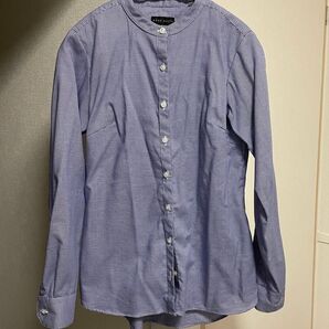 シャツ ビジネスシャツ ヒルトン HILTON サイズ7 チャックシャツ 長袖 トップス ブルー