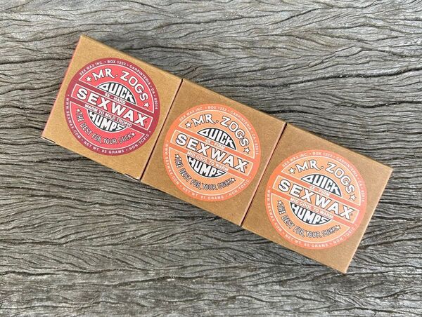 新品、SEX WAX 3個セット サーフィン ワックス オレンジラベル2個&レッドラベル1個