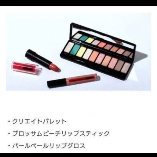 JELLY2018年5月号付録 EMODA クリエイトパレット、ブロッサムピーチリップ、パールペールグロス