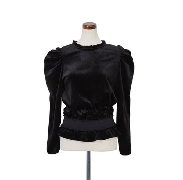 Herlipto Power Shoulder Velour Tops