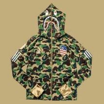 a bathing ape adidas shark sサイズ　シャークパーカー bape_画像1