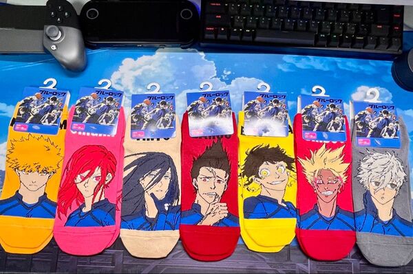 7足セットブルーロック サッカー子どもアニメ靴下 23〜25cm キッズ 子供
