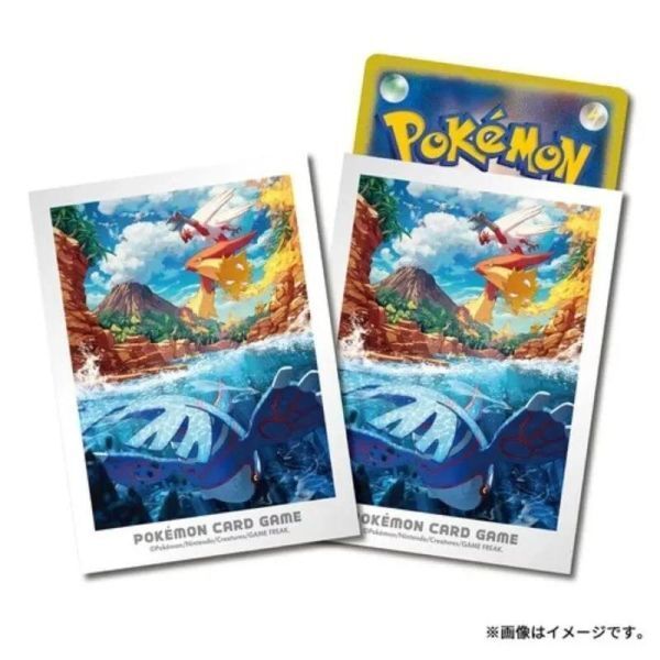 ポケモンカード スリーブ デッキシールド ホウエンの冒険 カイオーガ&バシャーモ 【新品未開封-4521329362472】