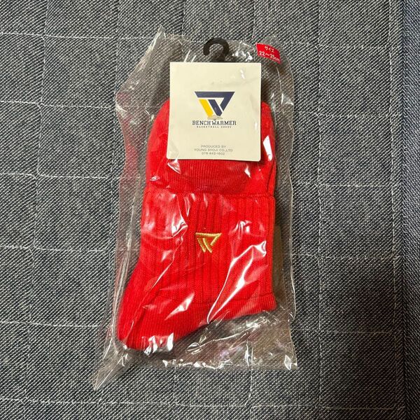 BENCH WARMER 22〜25cm 赤色 バスケ 靴下