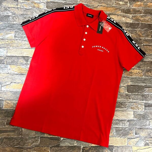 【新品】DIESEL ディーゼル/DSLサイドライン ポロシャツ